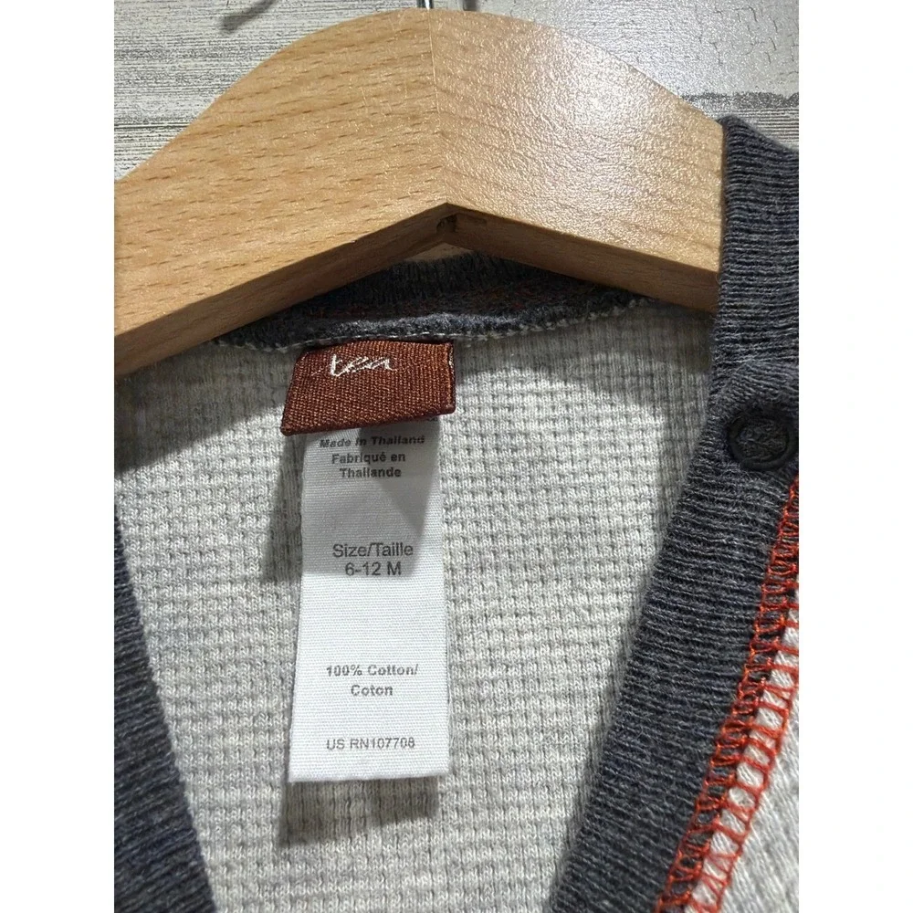 Hanna Andersson Tea Collection Sleeper Romper Boys 6-12M Blue Gray Planet